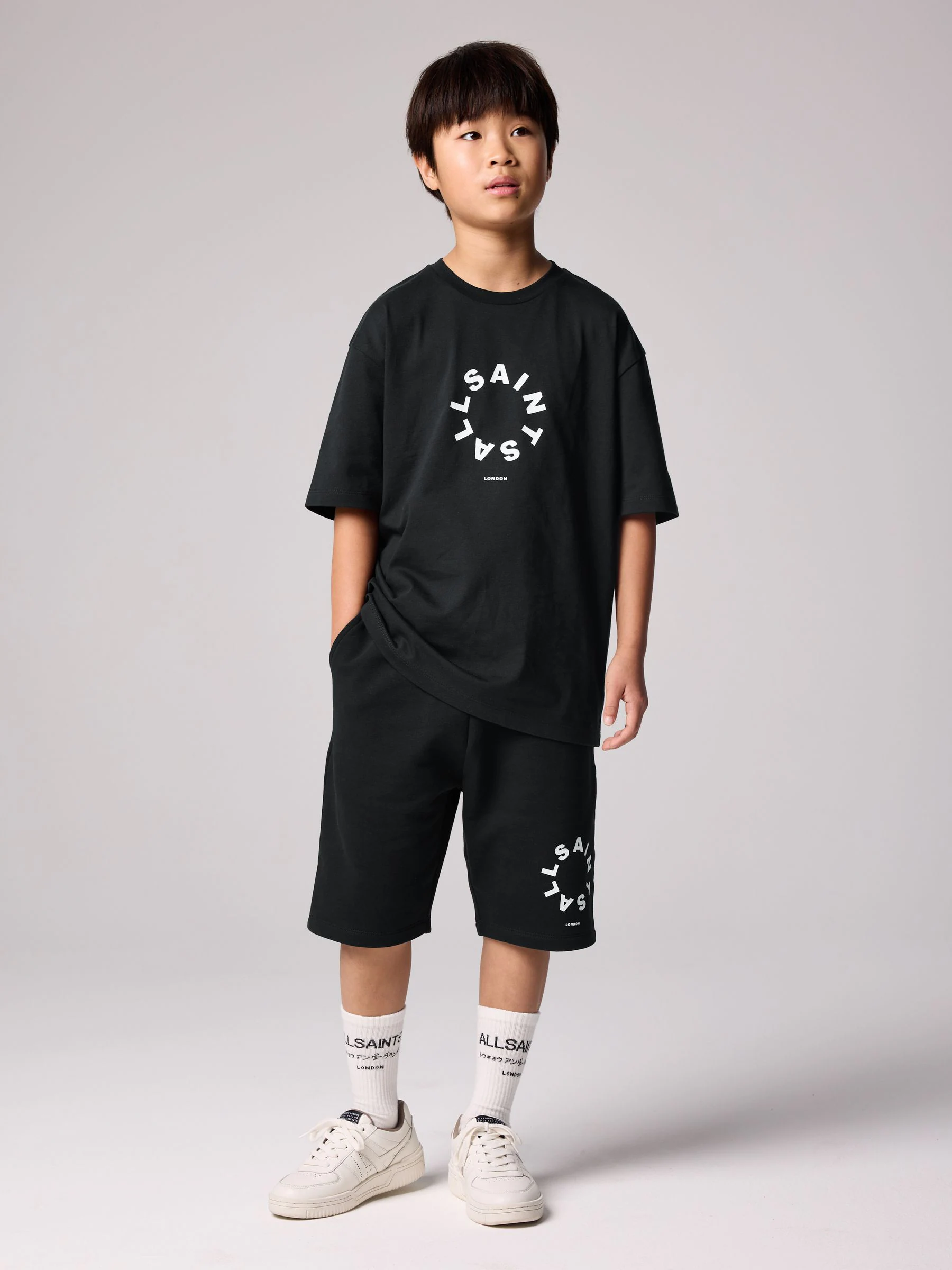 Zwart - smALLSAINTS Tierra set van T-shirt en sweatshorts