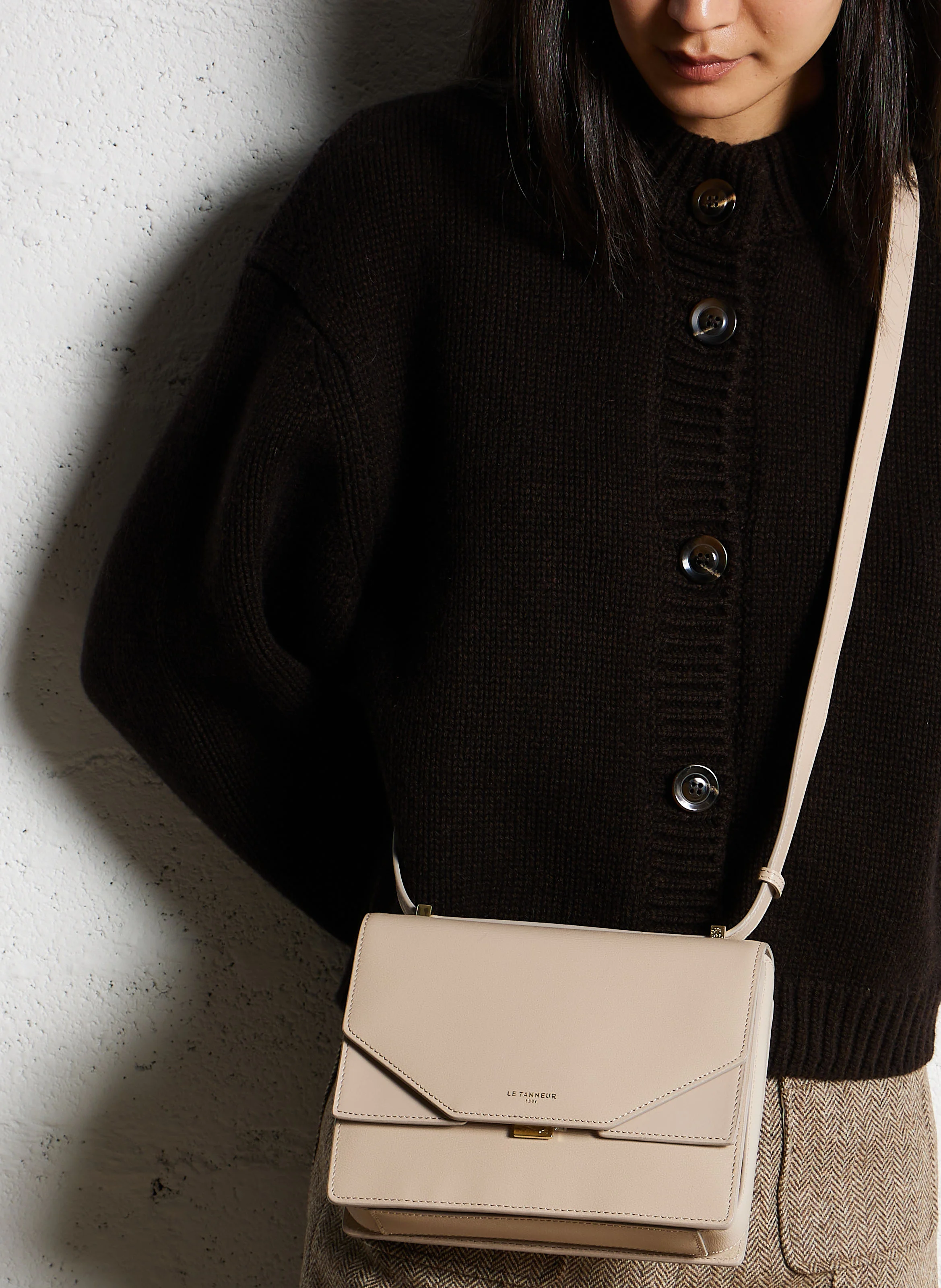 NAYA - Sac bandoulière en cuir de vachette | Beige