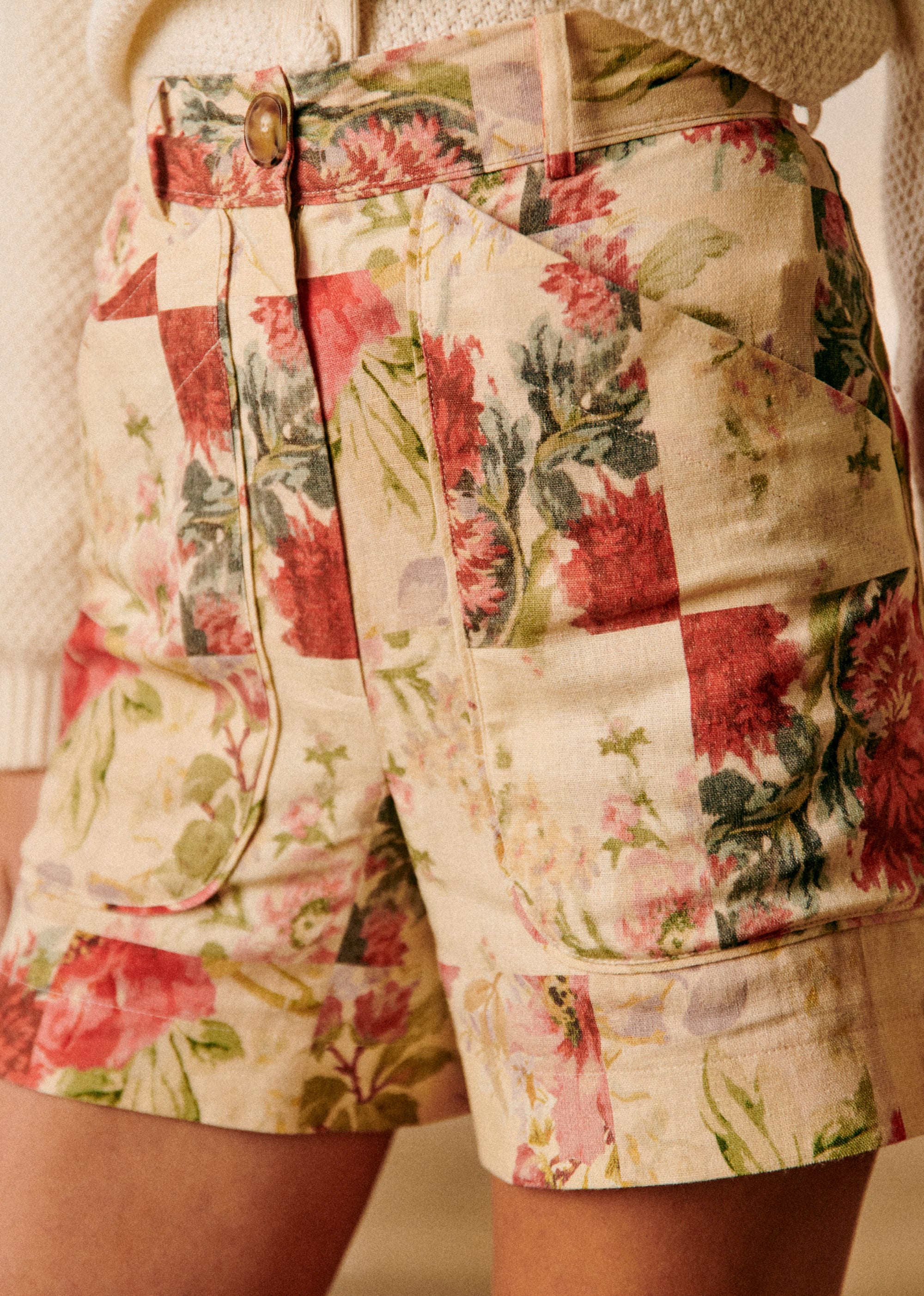 Short Alberello - Maxi fleurs Patchwork - E-SHOP/JUPES & SHORTS 5905650