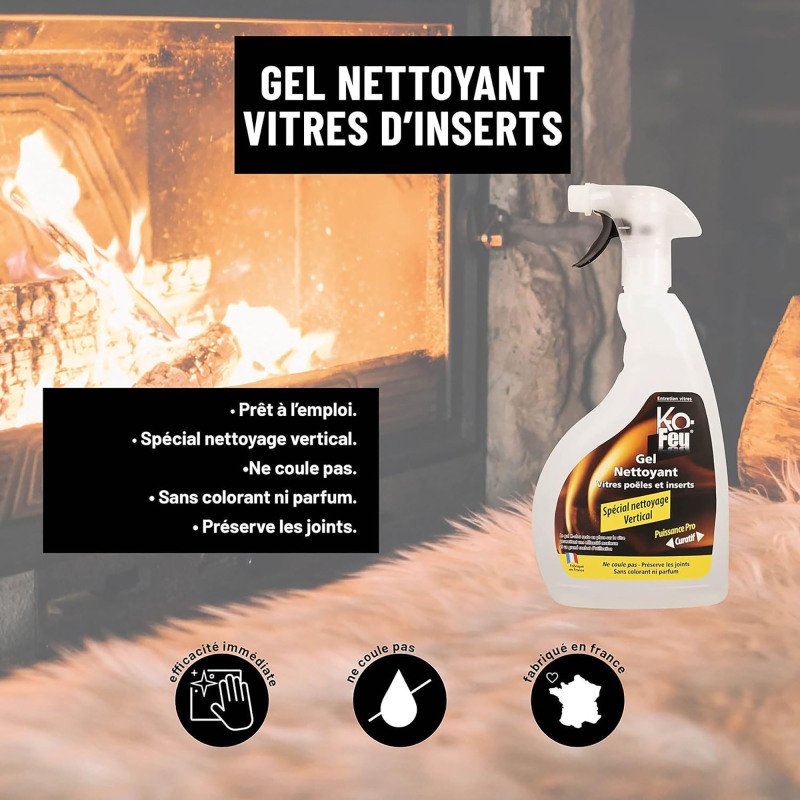 Nettoyant gel vitre d'insert - prêt à l'emploi - 750 mL