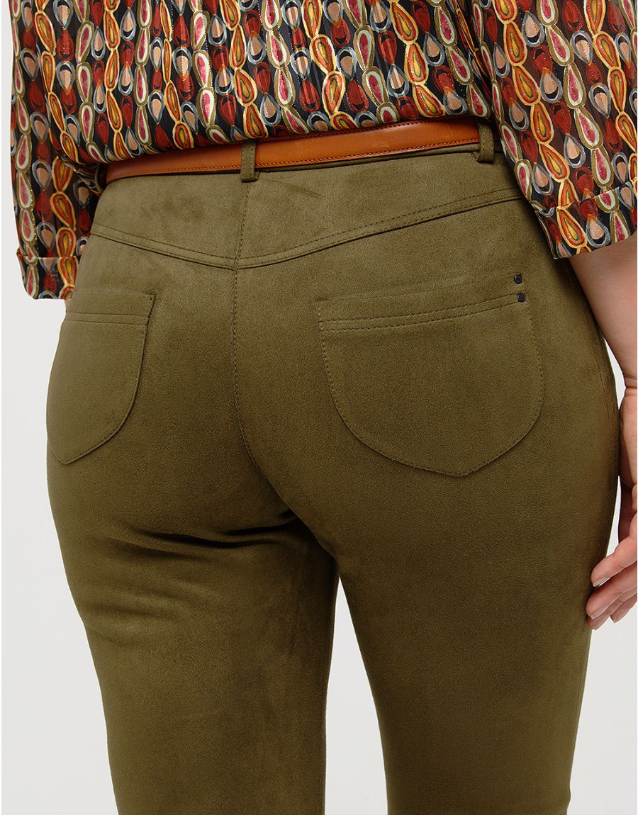 Pantalon suédine kaki