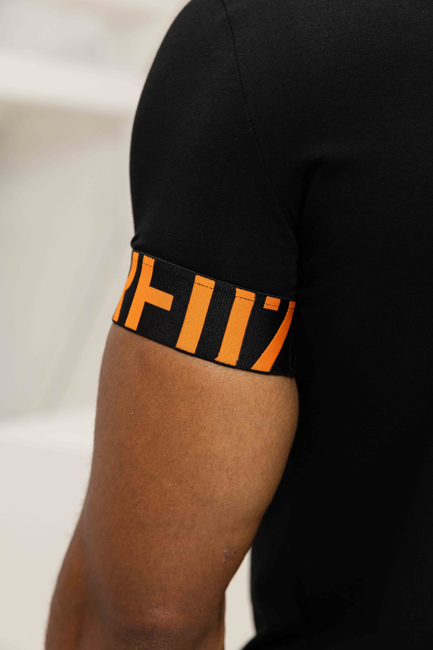 Dsquared2 Round Neck T-Shirt Heren Zwart/Oranje