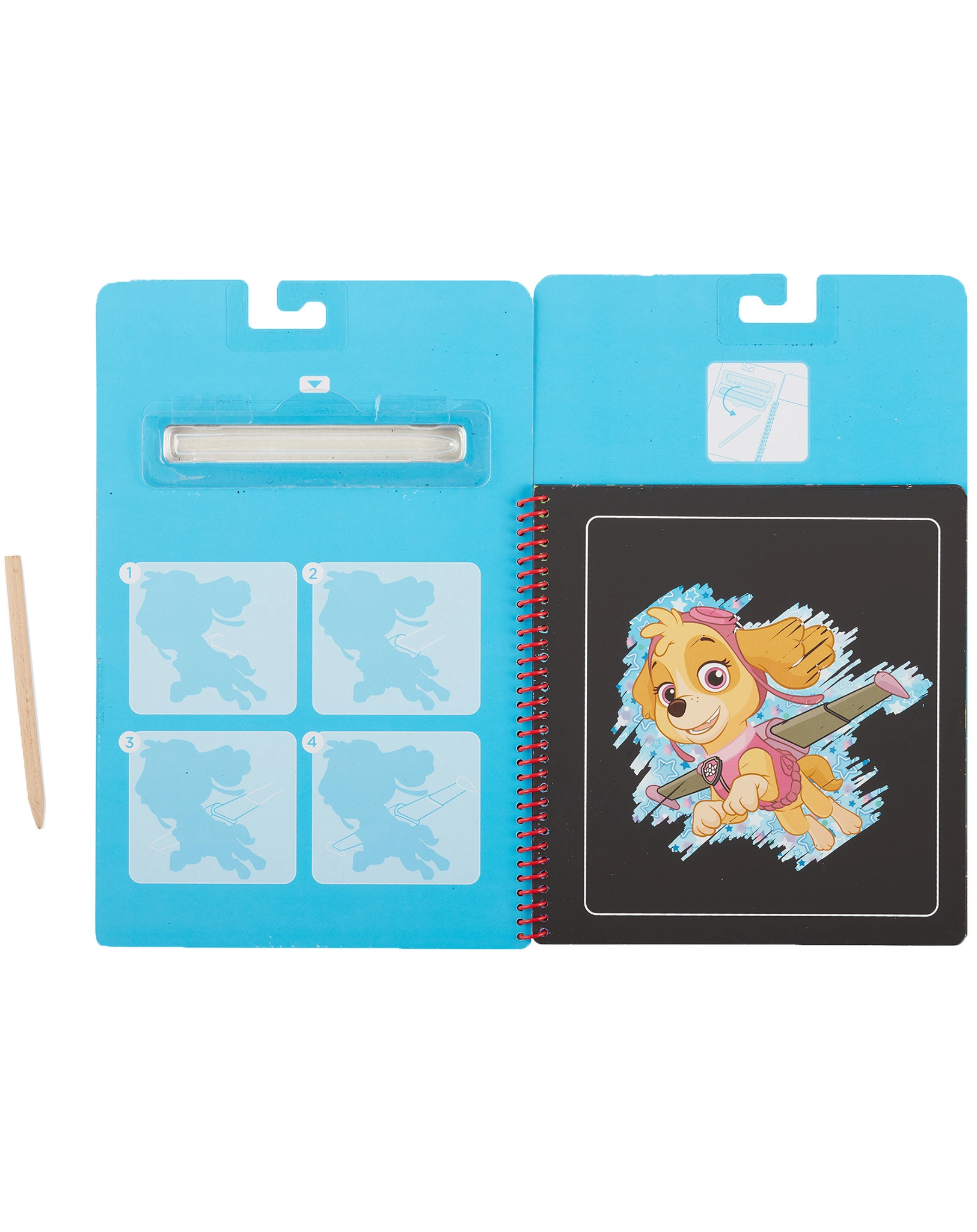 Kratzblock PAW PATROL - SKYE mit Holzstift