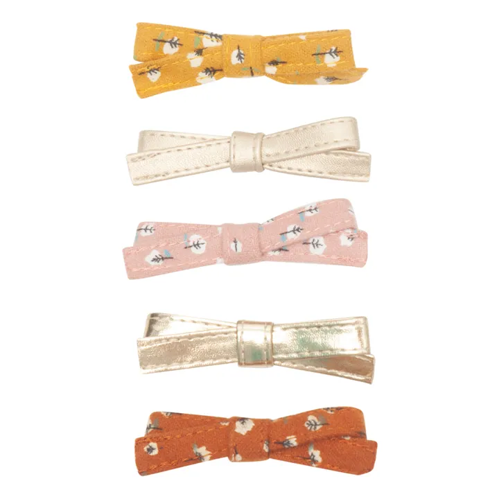Mimi & Lula Set 5 Barrettes Betty | Jaune moutarde