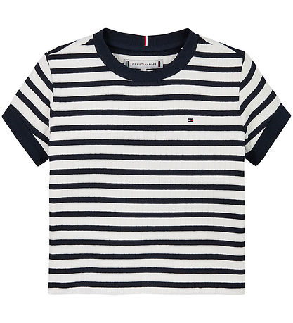 Tommy Hilfiger T-Shirt - Ruffle Stripe - Dark Nacht Navy/Streife