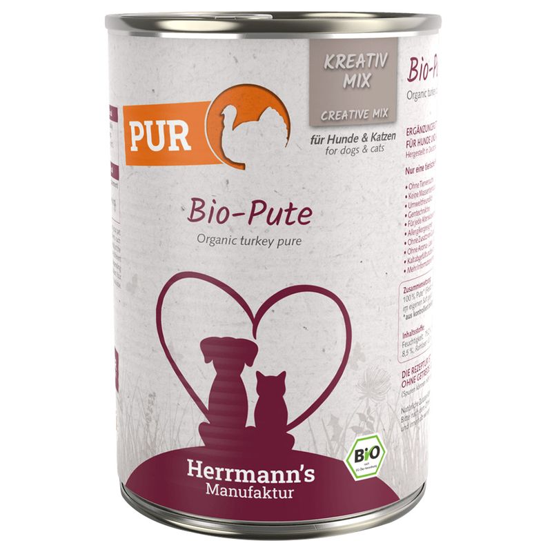 Lot Herrmann's Pure Viande Bio 24 x 400 g