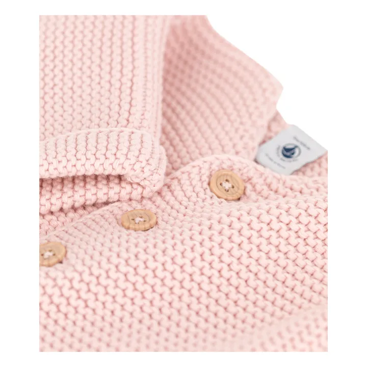 Petit Bateau Cardigan Tricot Point Mousse Clothilde | Rose