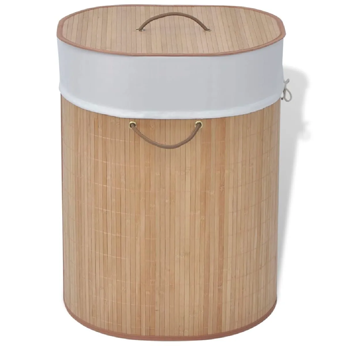Panier à linge vidaXL - Ovale bambou naturel