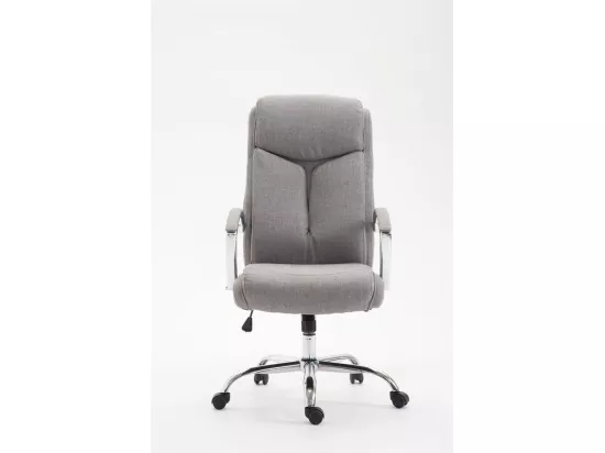Chaise de bureau - Tissu & Métal chromé - Gris - XL Vaud