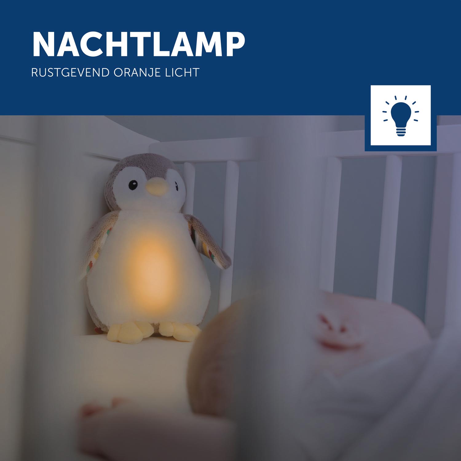 Zazu slaapknuffel met lampje Phoebe grijs