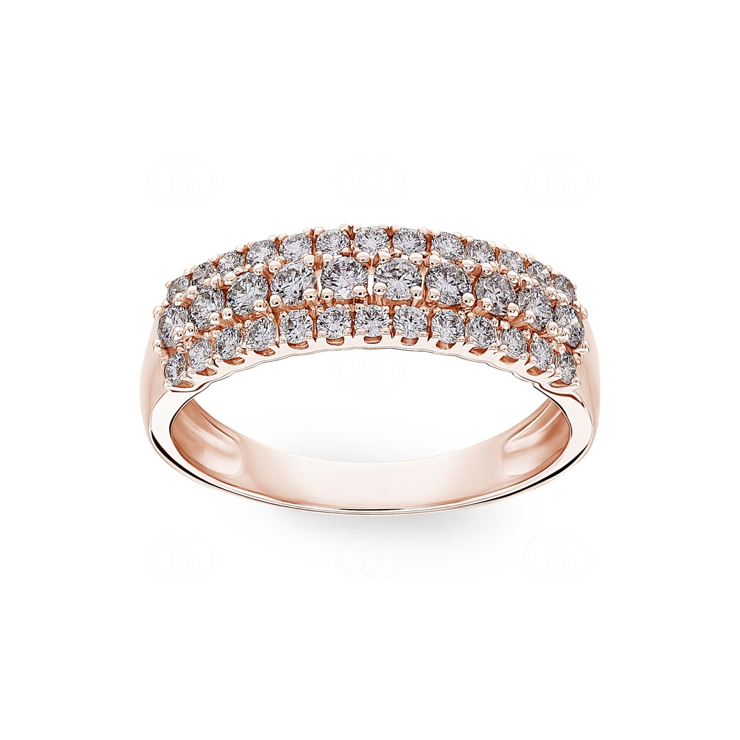 0.76 Karat Diamantring 750/18 K Roségold
