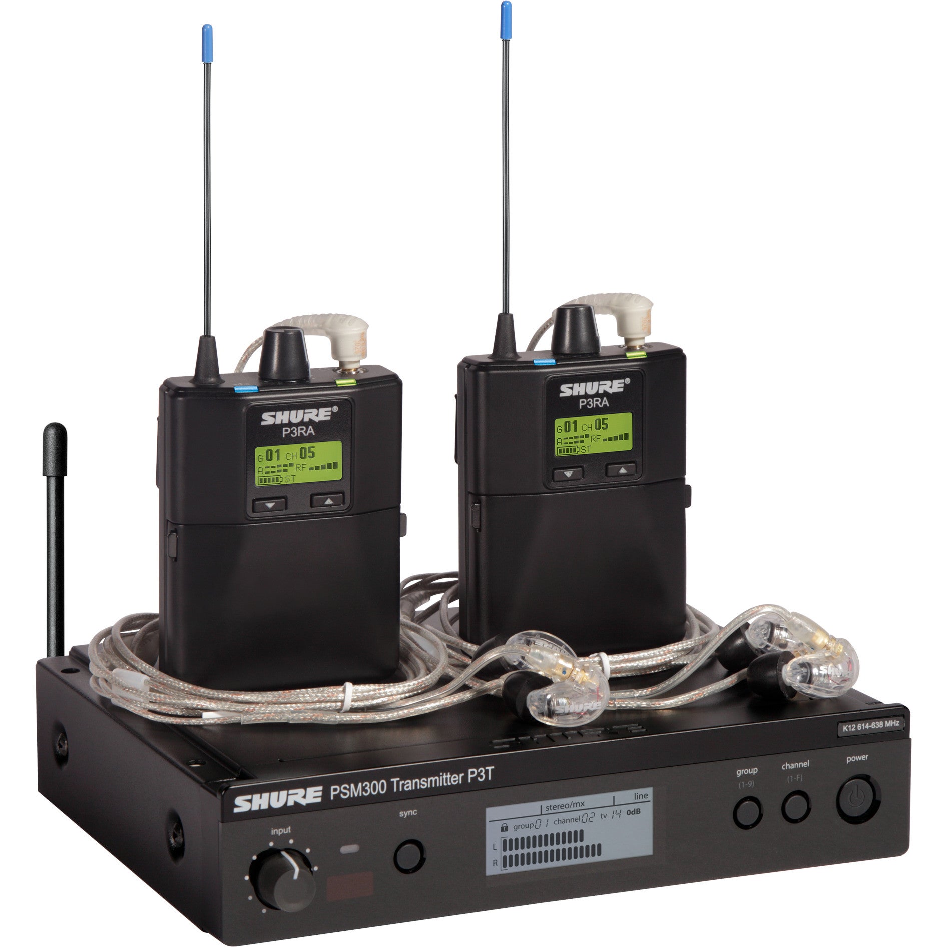 Shure PSM300 Twin Pack Pro in-ear monitoring (T11: 863-865 MHz)