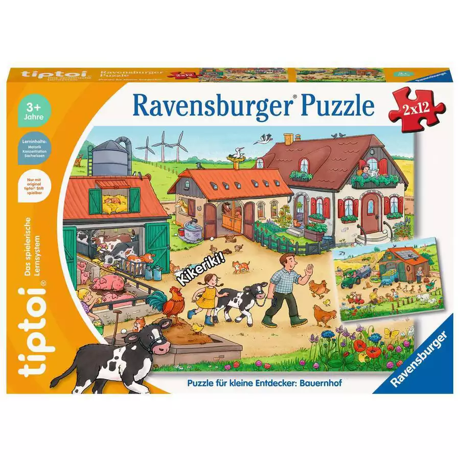 Ravensburger tiptoi® Puzzle für kleine Entdecker: Bauernhof bunt