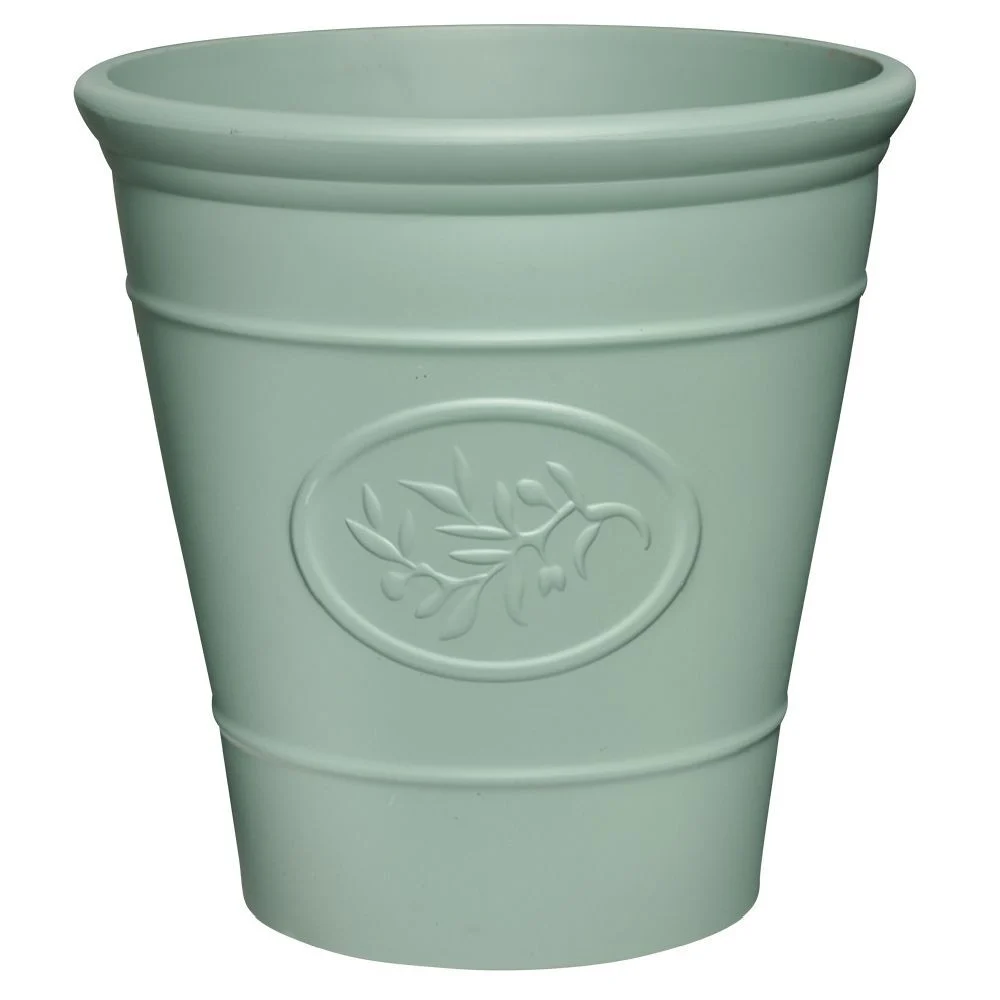 Cache pot plastique vert mat petit modèle Ø30cm