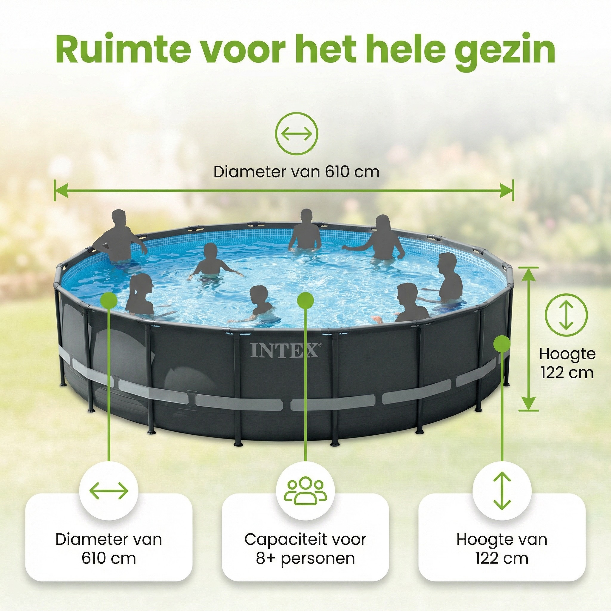 Intex ultra xtr 610x122cm zwembad – 5-delig