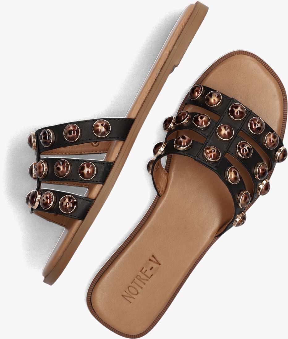 NOTRE-V zwarte notre-v slippers 981013