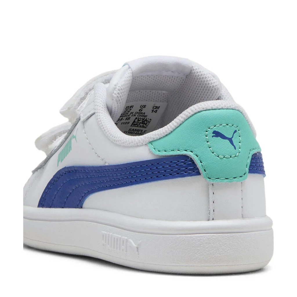 Puma Smash 3.0 L Vsneakers wit/kobaltblauw/aqua