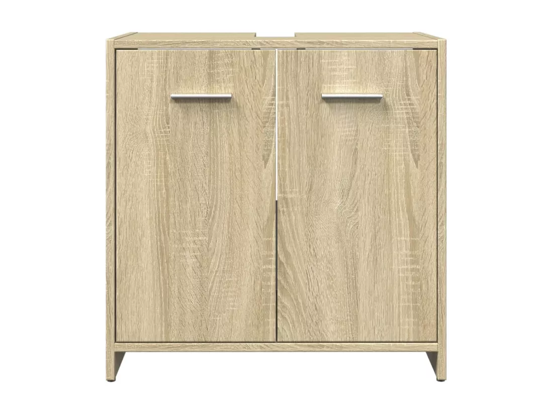 Armoire lavabo de salle de bain chêne sonoma 60x33x60 cm