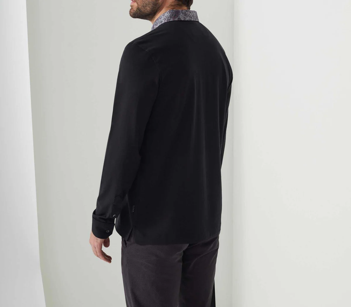 Polo manches longues noir 