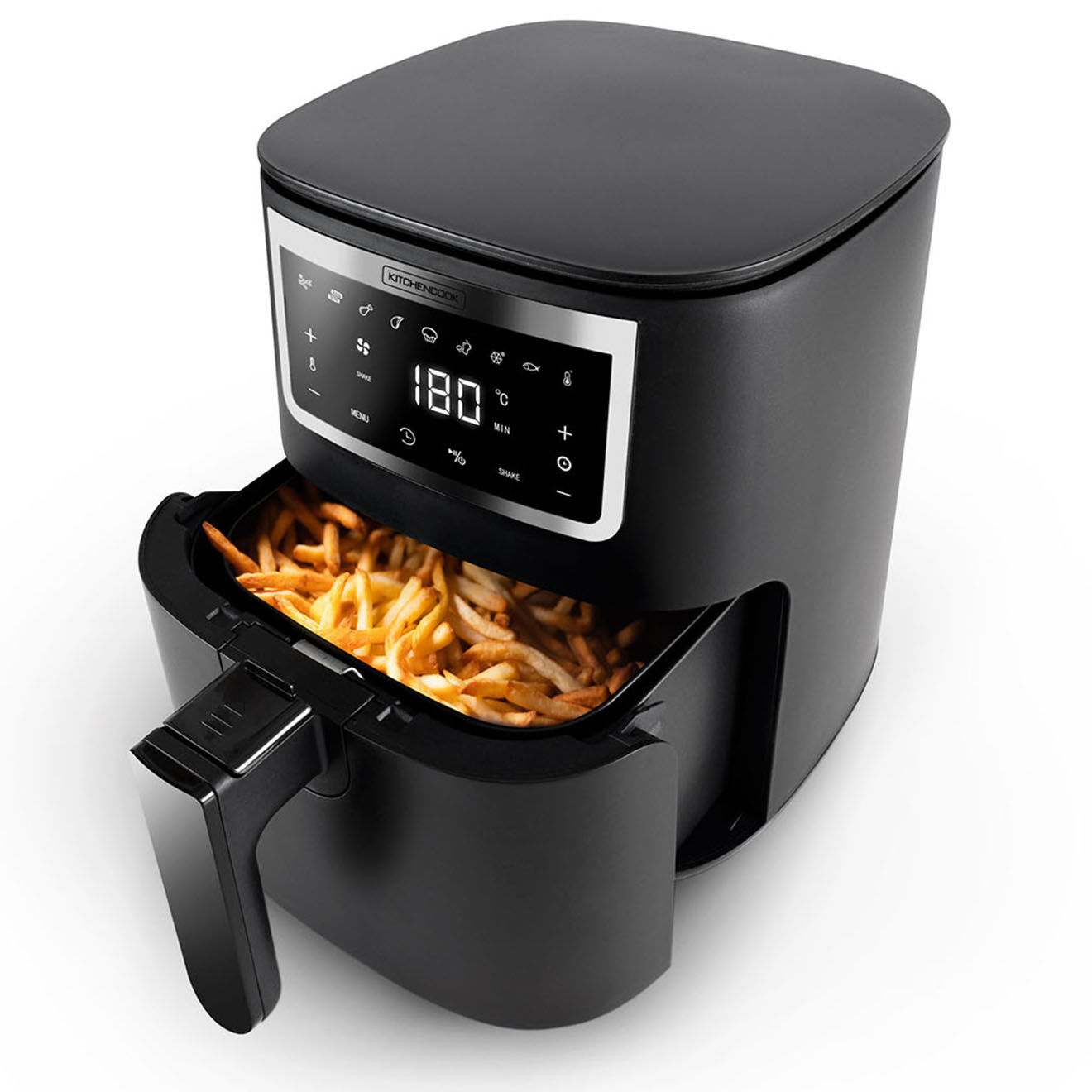 Kitchencook Friteuse sans huile noire - 31x30.5x32.5 cm
