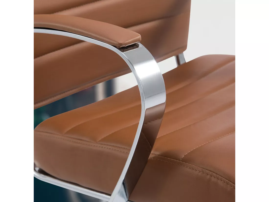 Chaise de bureau - Similicuir - Marron clair - Oakland