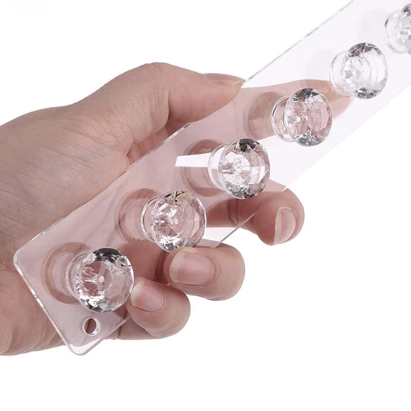 (34x3.5cm) Schmuckhalter Wand Hänge Organizer für Ringe / Ohrringe / Halsketten - Transparent