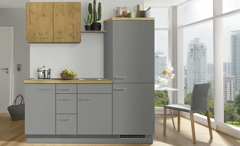 Küchenzeile mit Elektrogeräten Breda Ausrichtung links Anthrazit