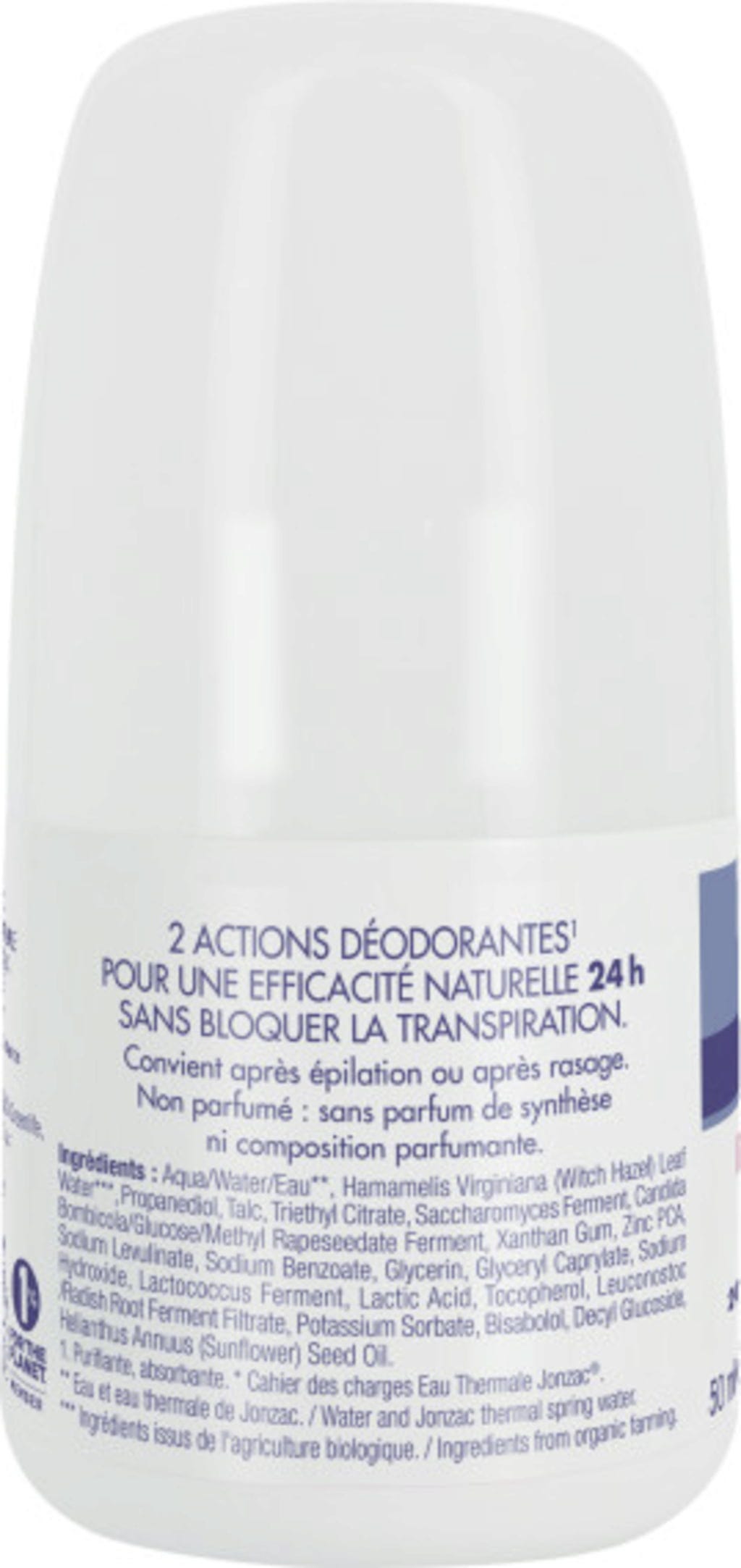 Eau Thermale JONZAC  Fragrance Free High Tolerance Deo, 50 ml