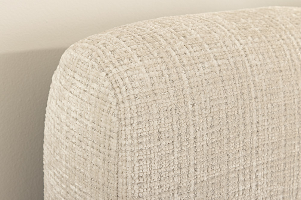 Design Boxbett ADLON 180x200cm beige Chenille Cremona mit Stauraum und Lattenrost