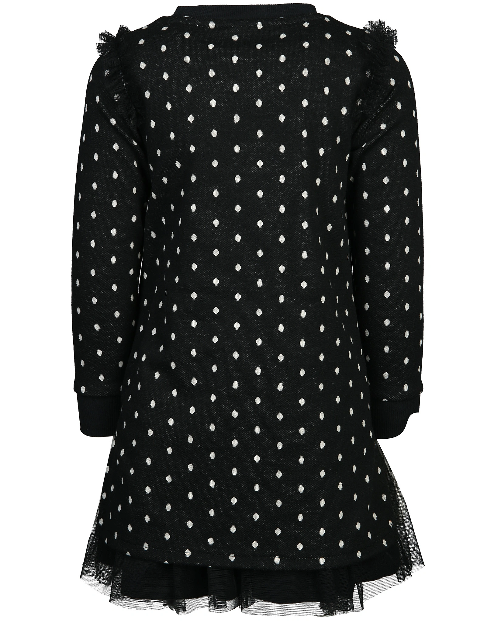 Langarmkleid HOPE gepunktet in schwarz
