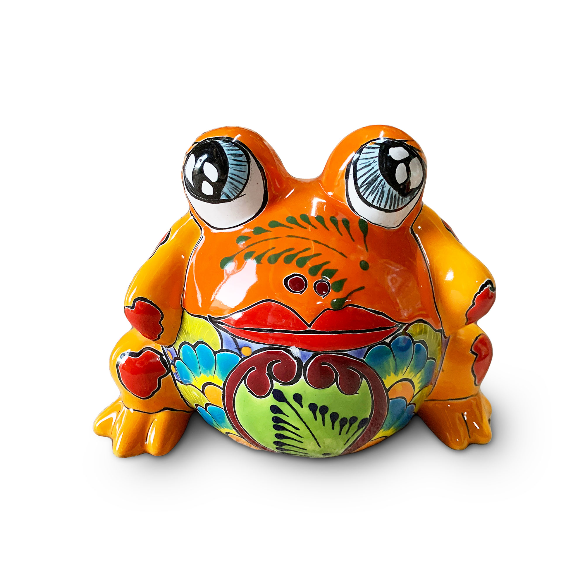 Pflanzgefäß 'Frosch', Keramik, orange, multicolor, L 23 cm, B 15 cm, H 15 cm günstig bestellen