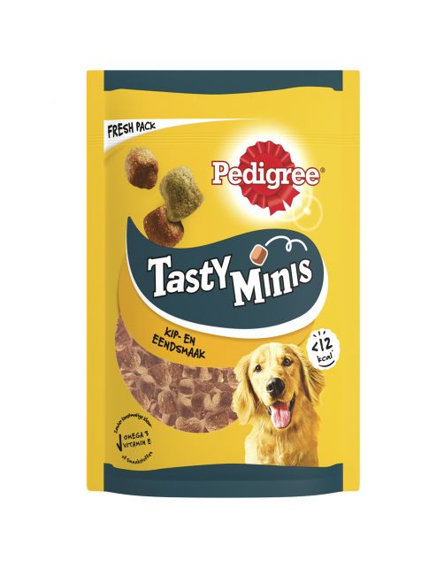 Pedigree Tasty Minis & Bites - Hondensnacks - Kip Eend 130 g