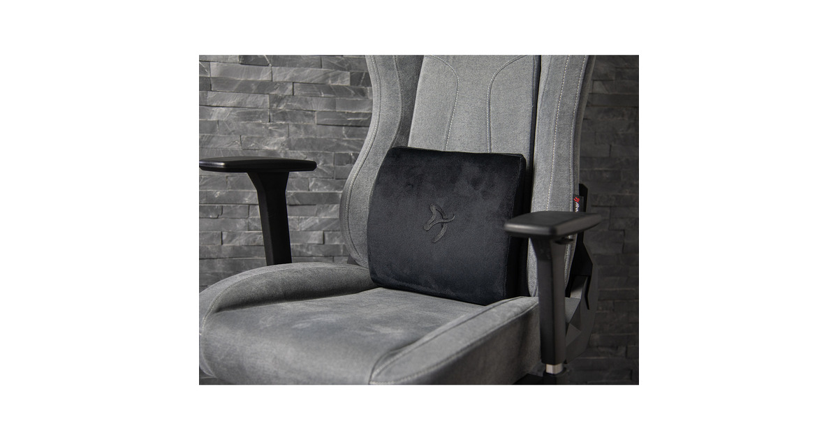 ArozziLumbar Support Black Velour - Horizontal Straps inlegkussen  (Zwart)