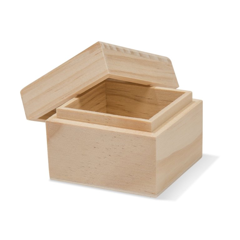 Holzbox quadratisch mit Deckel