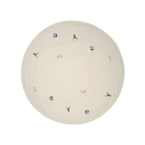 Broste Copenhagen - CHRISTMAS TREE RUG 'DEER' - Beige