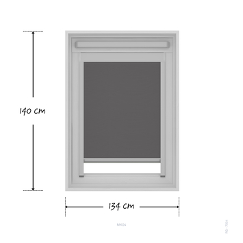 KARWEI dakraam rolgordijn verduisterend antraciet (kleurnr. 7034) t.b.v. VELUX® dakraam UK08