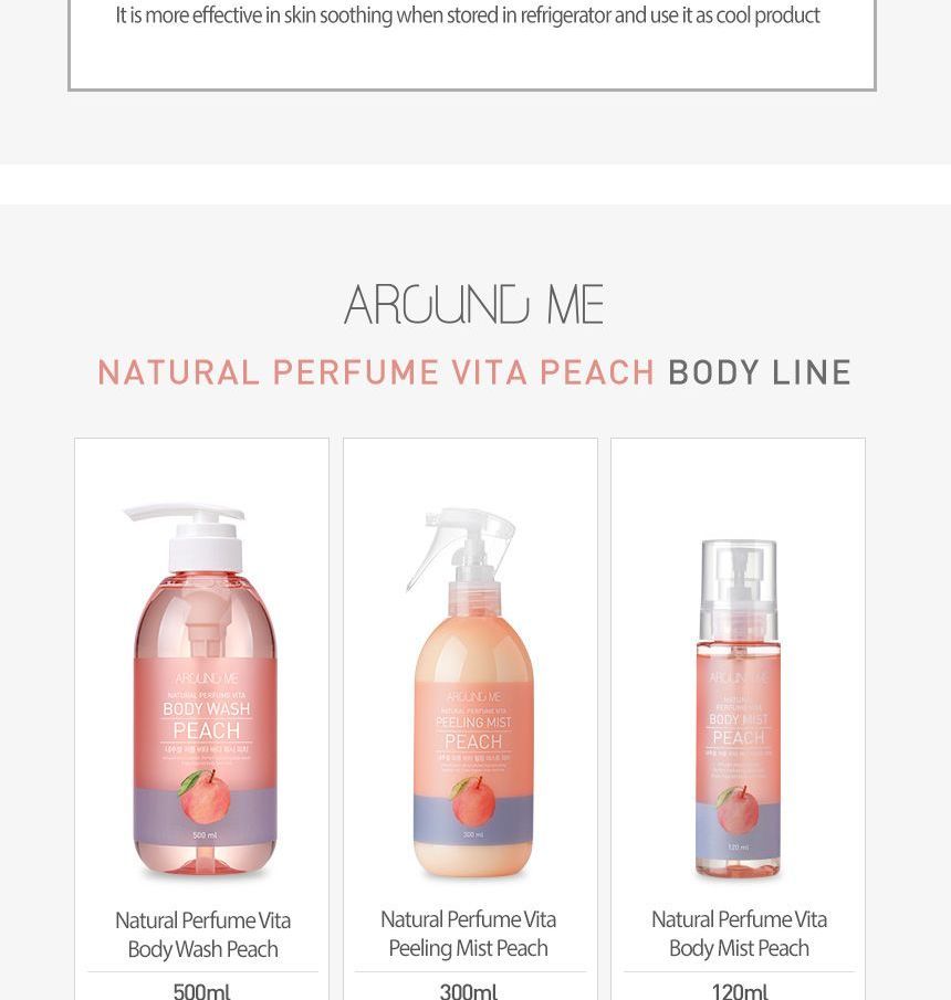 ROUND ME - Natural Vita Aqua Gel Cream Peach