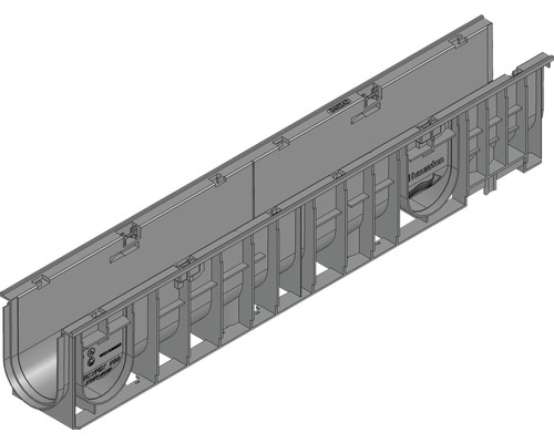Hauraton Recyfix Standard 100 afvoergoot basisprofiel type 010 van PP 1000 mm x 150 mm x 185 mm