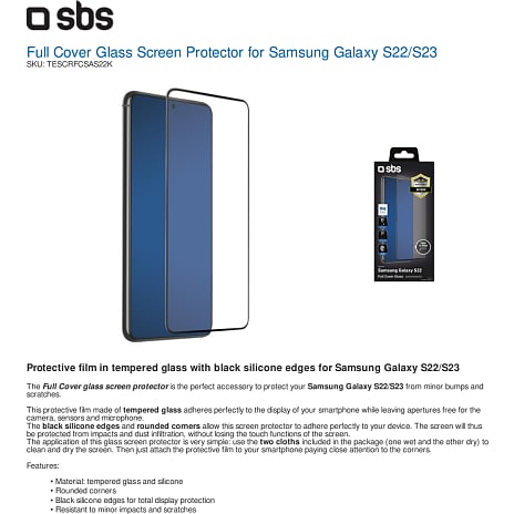 SBS skærmbeskyttelse Samsung Galaxy S22