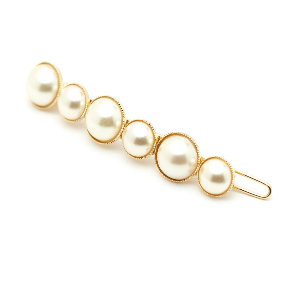 mini barrette perles doré à l'or fin - NÉLYA