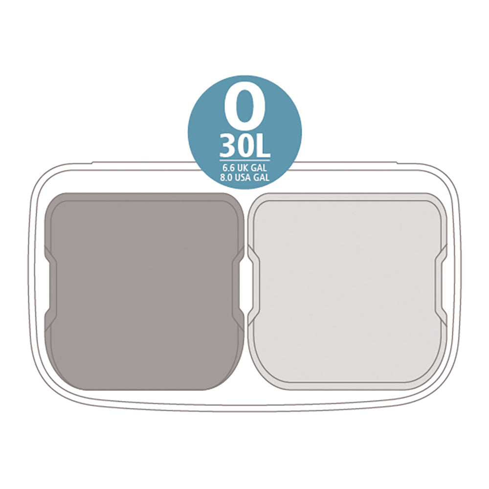 Brabantia Bo Pedaalemmer 2 x 30 L - Wit