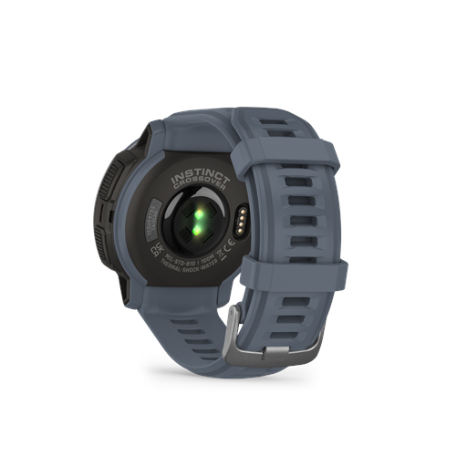 Garmin Instinct Crossover 010-02730-04 Standard Edition Hybrid Smartwatch, Blue Granite, 45 mm
