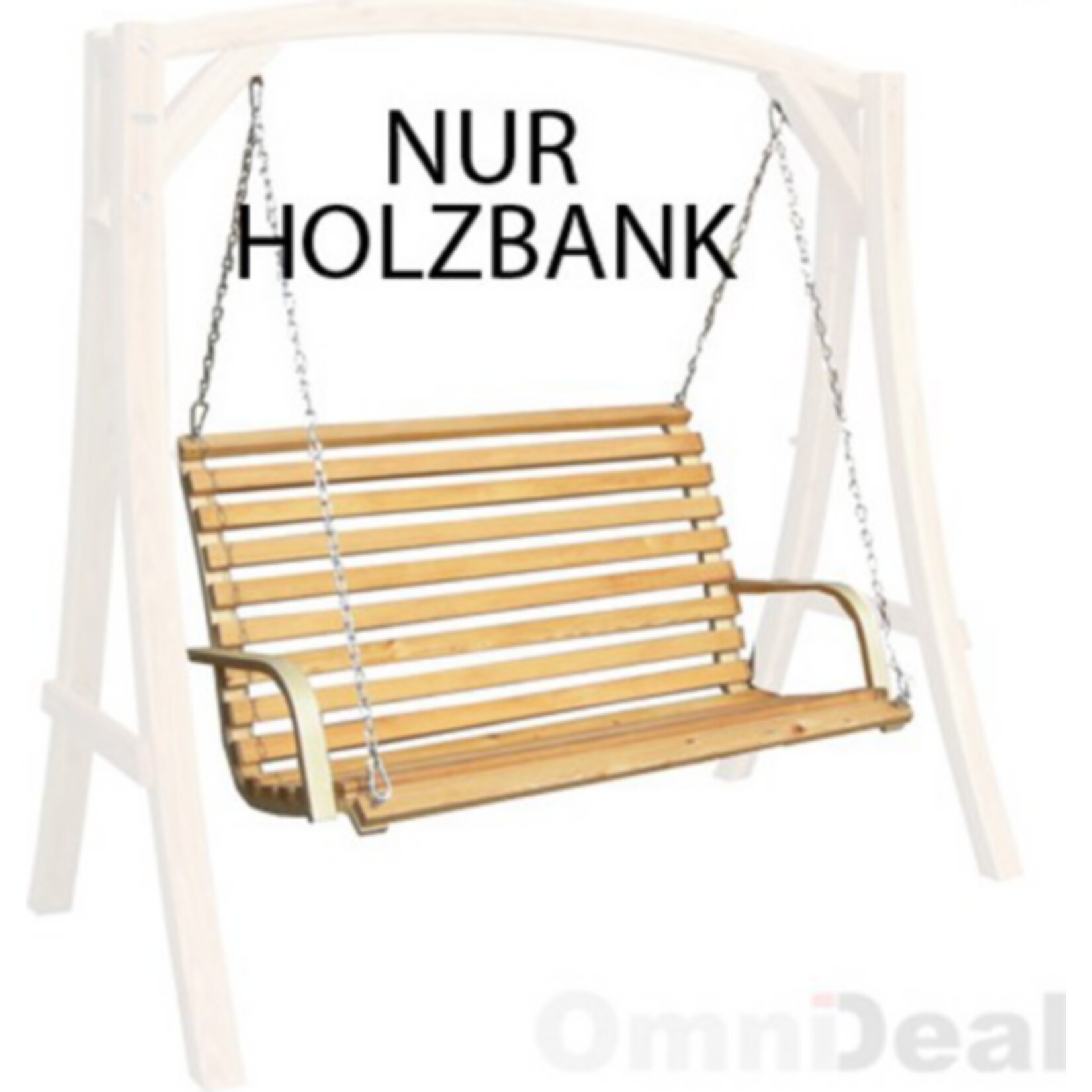 Hollywoodschaukel Bank - Holz Schaukelbank mit Befestigung