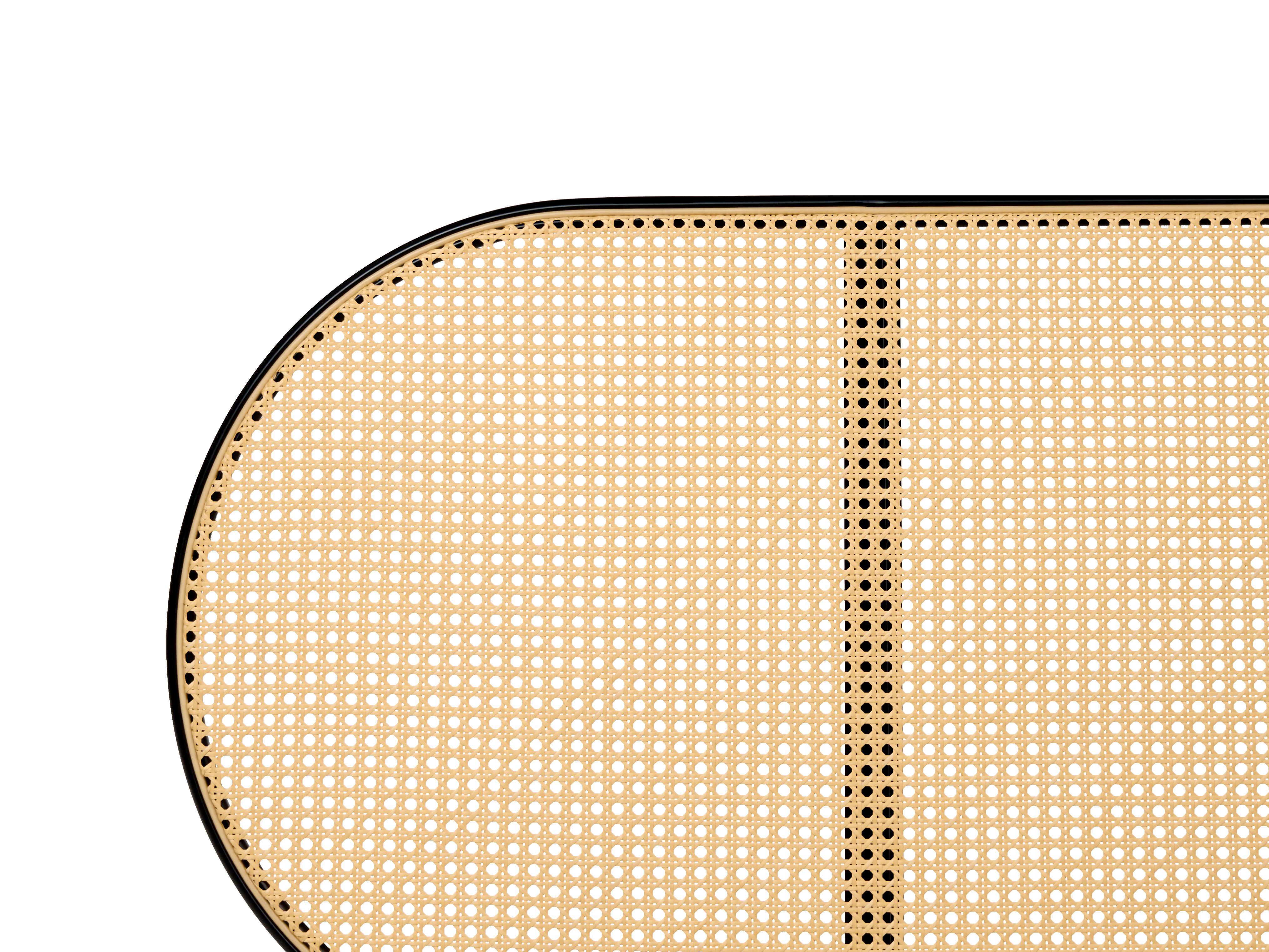 Bed PE rotan BOULIN 180 x 200 cm Zwart
