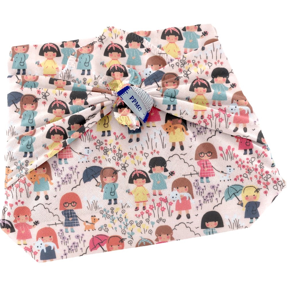 Furoshiki Petit 35 X 35 Cm Petites Filles Pop