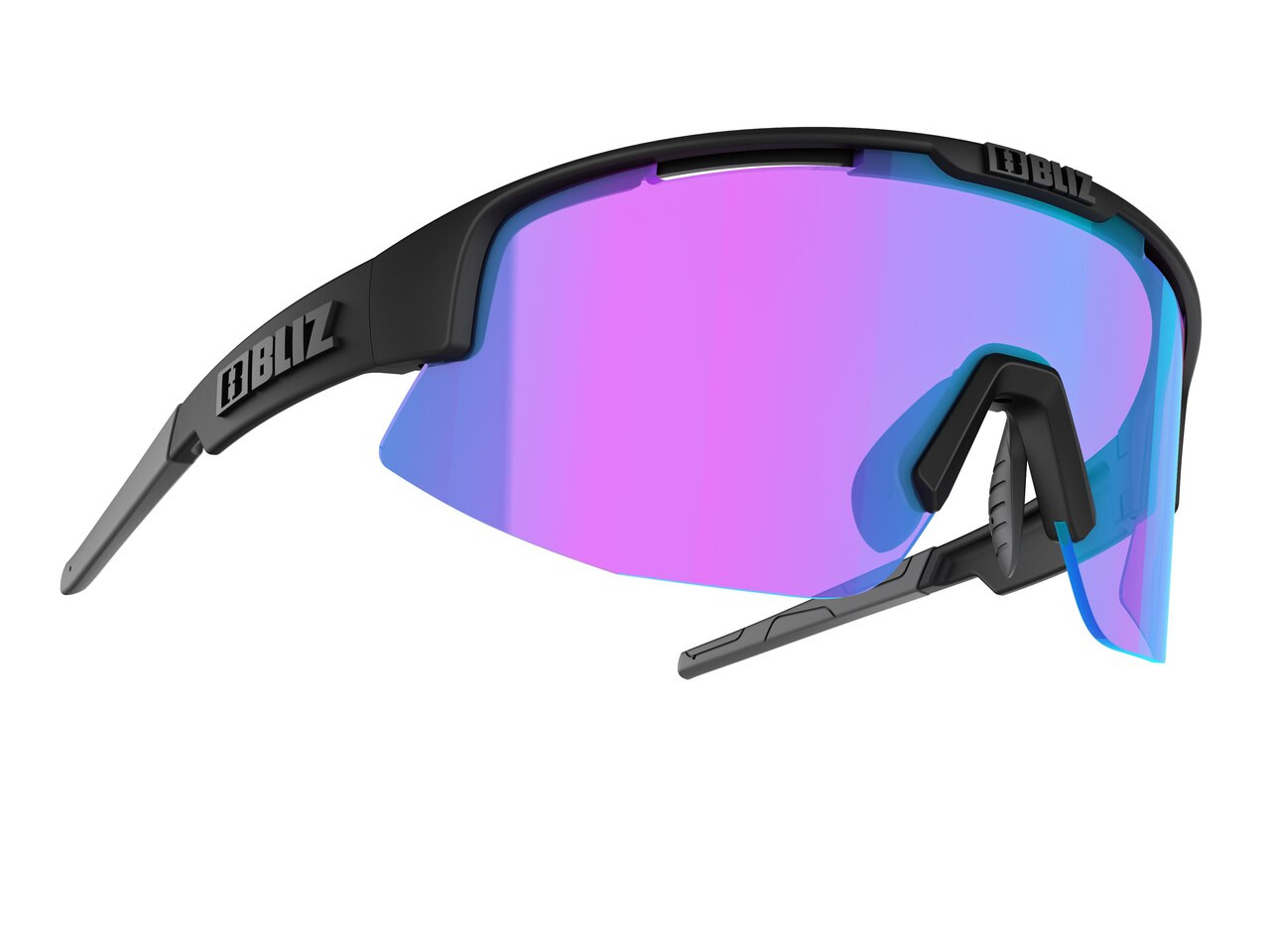 Bliz Matrix Cykelbriller Sort med Lilla Linse