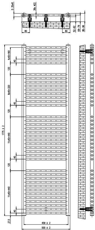 Plieger - Palermo NXT - Designradiator - Wit - 60x177.5cm - 1019W