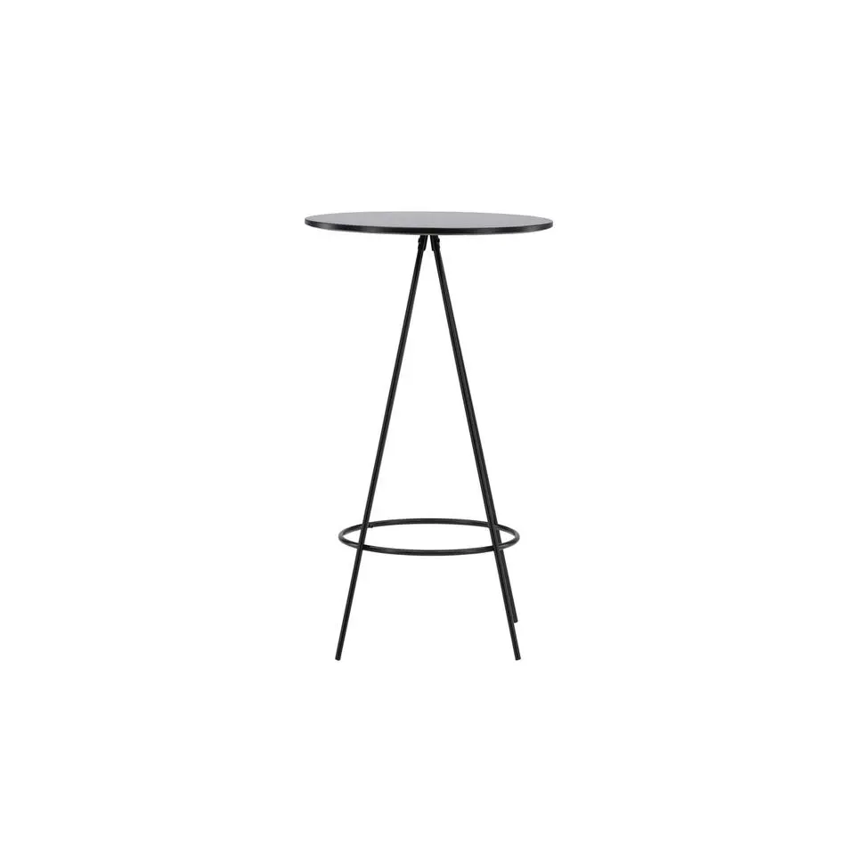 Bartafel Zwart Hout - 60x60x105cm - Bistro