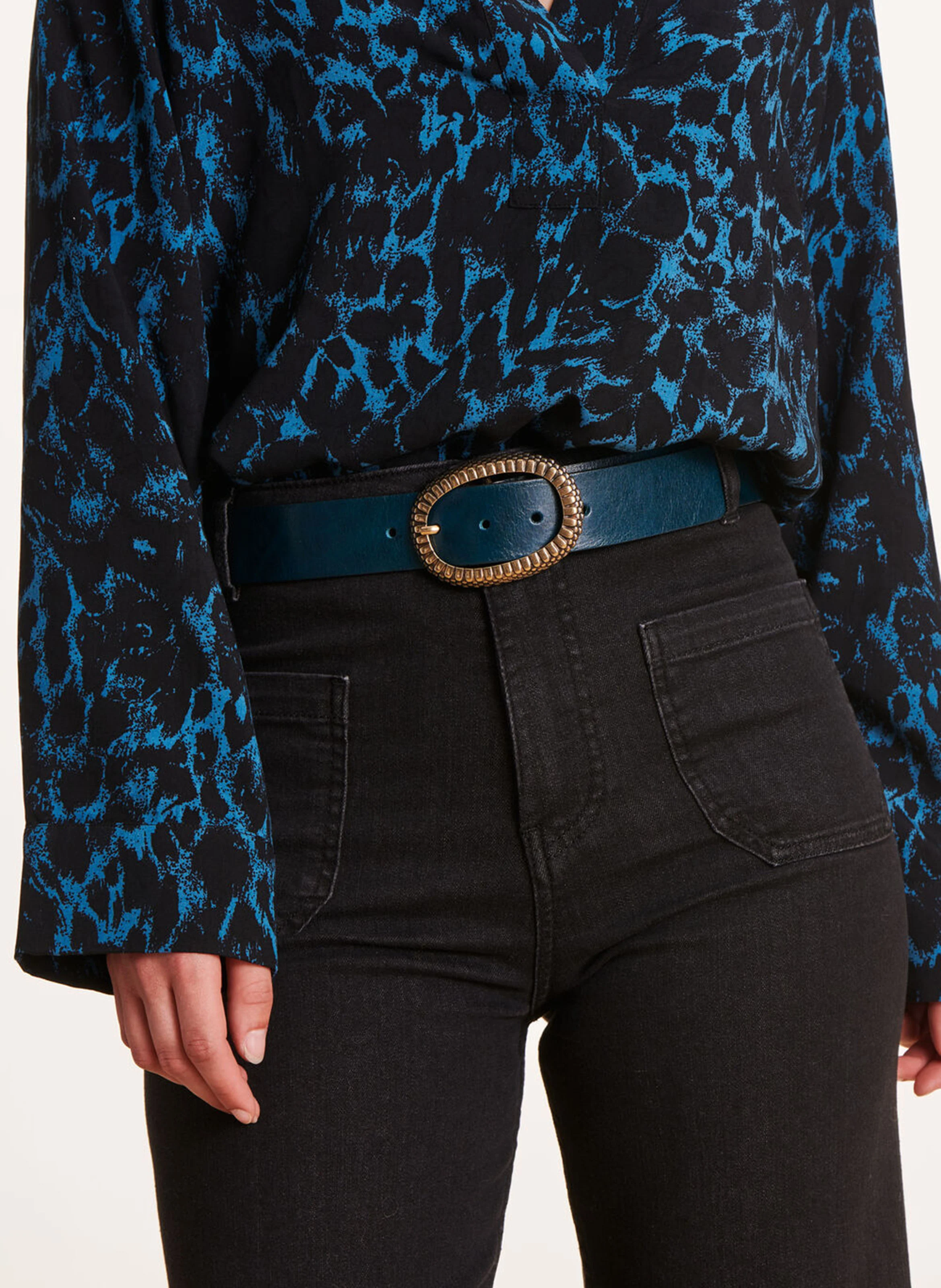 Ceinture en cuir | Bleu