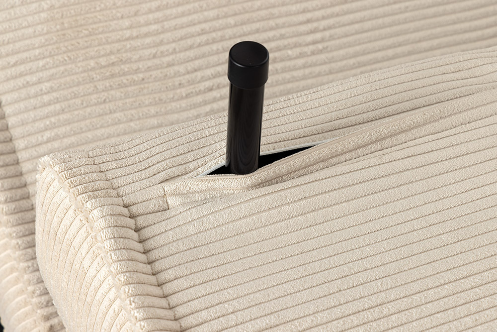 Retro Schlafsessel SMART MULTIFUNCTION 140cm beige Cord Bettfunktion inkl. Kissen